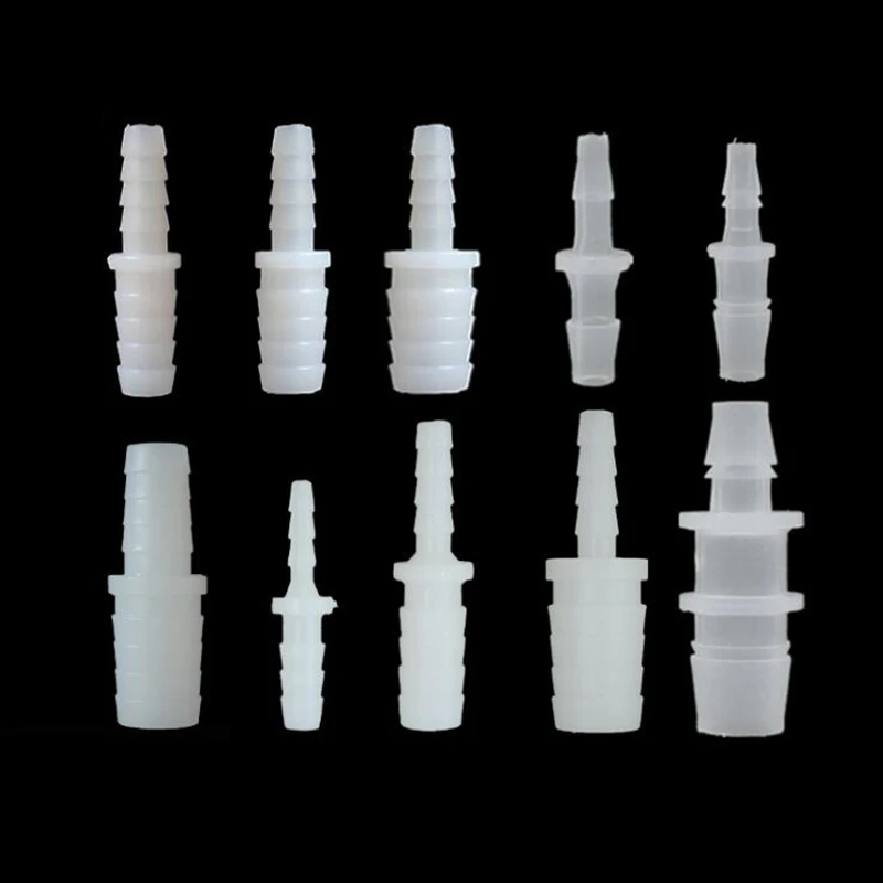 10-Piece Multi-Size Hose Barb Reducer Fittings - PP Aquarium Connectors For Air Pumps & Fish Tanks (4.8-7.9mm)