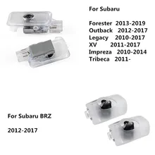 2x LED Car Door Ghost Shadow Welcome Logo Projector Lights Accessories For Subaru BRZ Outback Forester Legacy XV Impreza Tribeca