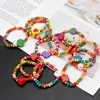12Pcs/Set  Colourful Wooden Bracelets Little Girls Bracelets Kit Kids Fashion Jewelry  For Family Friends Jewerly Gifts ► Photo 1/6