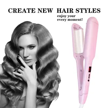 

Nano-Titanium Ceramic Coating Curling Iron LCD Control Screen Wave Hair Curler Beauty Hair Styling Salon Tool 110-220V