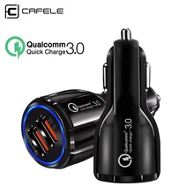 CAFELE USB Автомобильное зарядное устройство QC3.0 Быстрая зарядка зарядное устройство Универсальное зарядное устройство для iPhone X XS Max XR huawei samsung Xiaomi