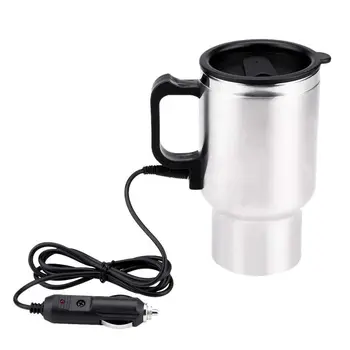 

12V 450ML Portable Stainless Steel Cup Kettle Travel Coffee Mug Electric Car Water Keep Warmer Kettle