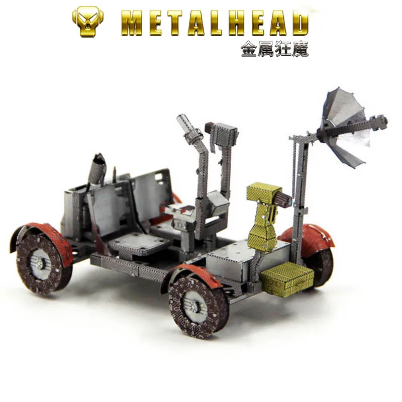 

All-Metal Stainless Steel DIY Assembled Model 3D Glue-free Nanometer Jigsaw Puzzle Color Apollo Lunar Rover