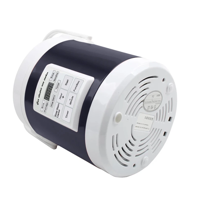 12V 24V Mini Car Rice Cooker 1.6L  car trucks electric soup porridge cooking machine food steamer warmer fast heating lunch box 6