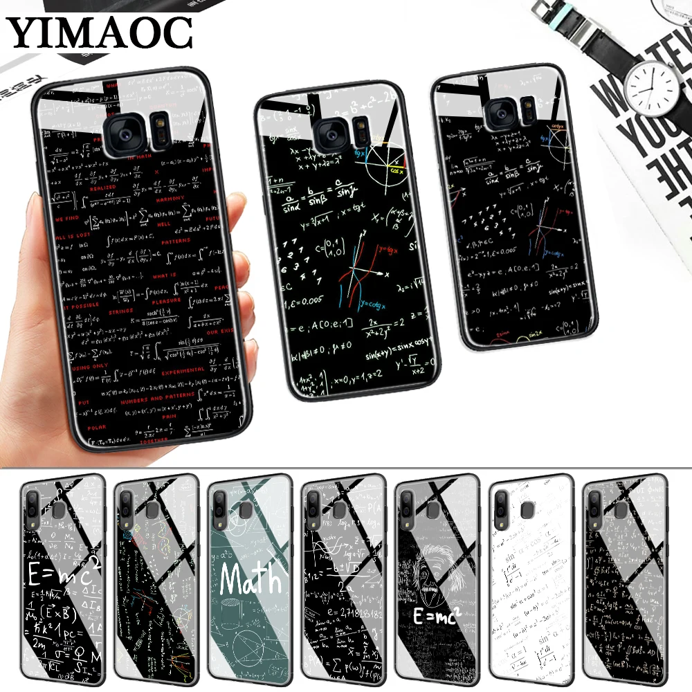 Mc2 при доставке службой E = mc Математика Альберт Стекло чехол для samsung S7 край S8 S9 S10