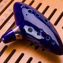 Instrument Flute Ocarina Beginner-Accessories Alto-The-Legend Blue of Ceramic Inspired