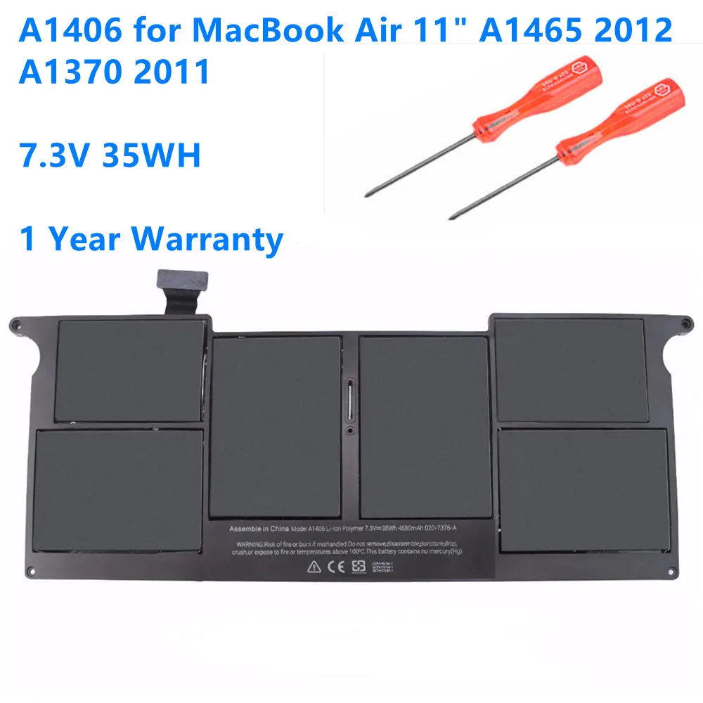 A1406 A1495 7.3V 35WH Laptop Battery For APPLE Macbook Air 11&quot inch A1465 A1370 Mid 2011 2012 2013 Early 2014 | Компьютеры и офис