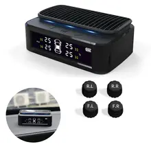 4X беспроводные внешние датчики шин TPMS Солнечная сигнализация мигающая автомобильная система контроля давления в шинах