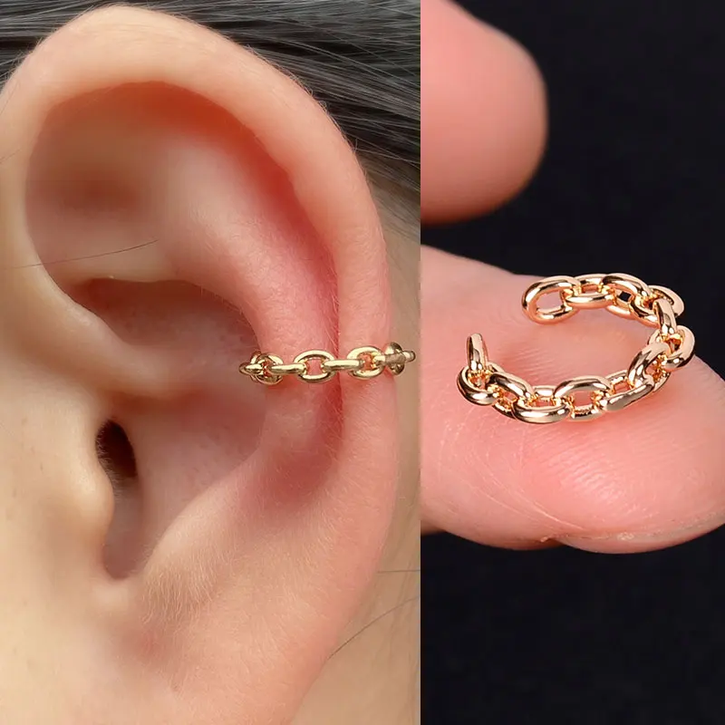 1 Pc Stackable Cuff Wrap Clip On Earrings Women Girls Climber Ear Cartilage Bone Clips Fake Earing Non Piercing