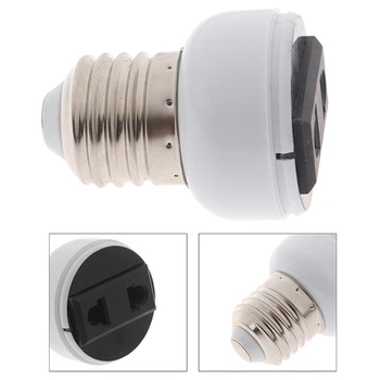 

High Quality E27 ABS US/EU Plug Connector Accessories Bulb Holder Lighting Fixture Bulb Base Screw Adapter White Lamp Socket