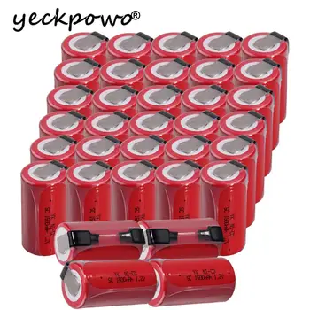 

34 pcs SC 1500mah 1.2v battery NICD rechargeable batteries for electric screwdrivers 4.25cm*2.2cm batteria power tools