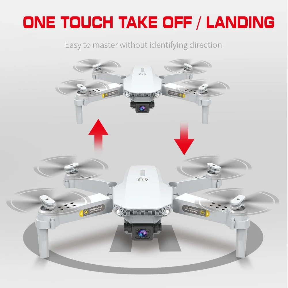 2020 Новый E68 WIFI FPV мини Дрон с широким углом HD 4K 1080P камера режим удержания высоты RC