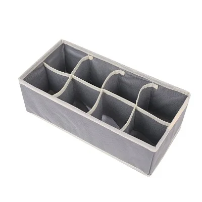 Multi-size Bra Underwear Organizer For Line Foldable Home Storage Box Non-woven Wardrobe Drawer Closet Organizer For Scarf Socks - Цвет: 8 grids Grey