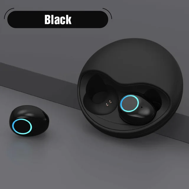 Black Гарнитура TWS Bluetooth наушники беспроводные наушники громкой связи Невидимые Авто пара в ухо наушники сенсорные для iPhone Xiaomi samsung - Цвет: Black