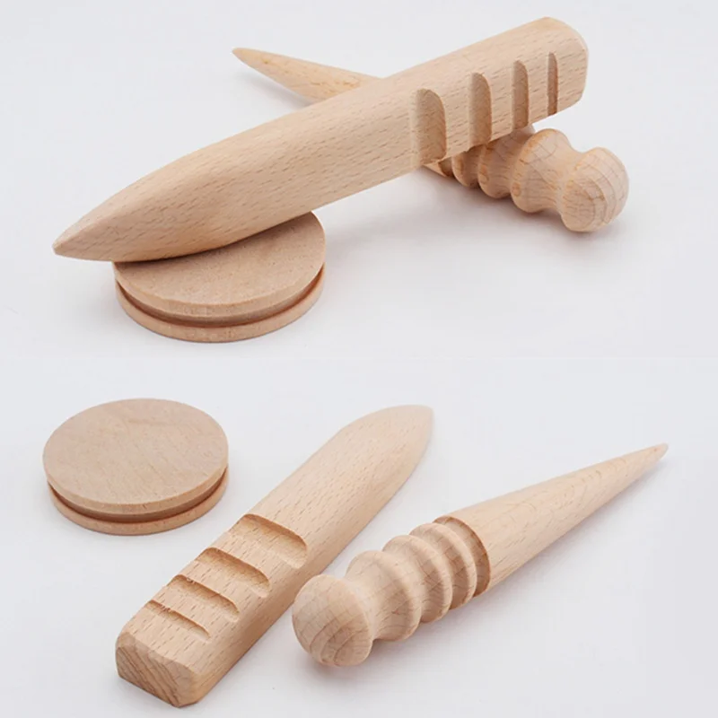 

1 pc Design Enthusiast Handmade Multi-Size Polishing Rod Wood Round Edges Leather Craft DIY Leathercraft Tools