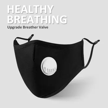 

face mask black mouth mask washable Protective Mask with Valve mask filters face protective shield respirator