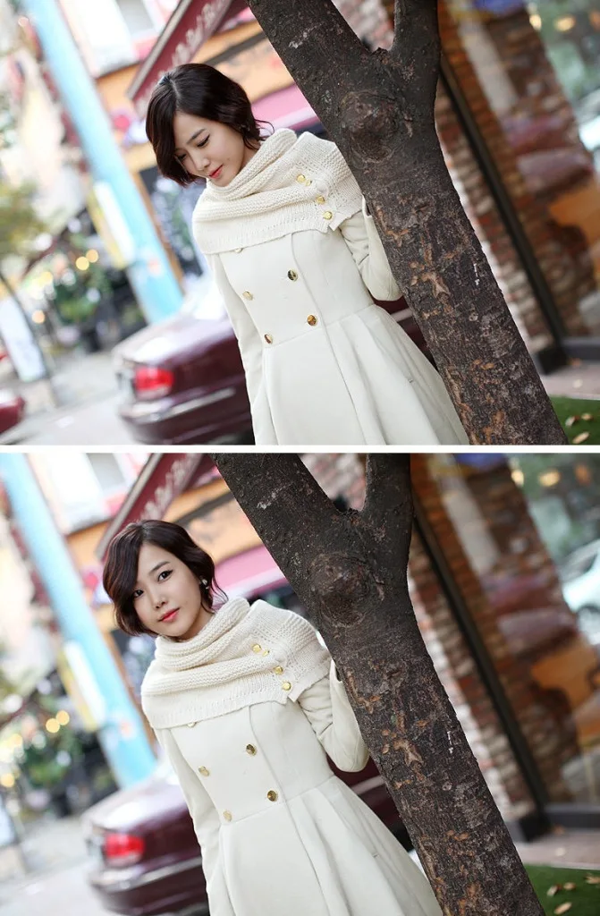 Осеннее и зимнее Модное Длинное приталенное шерстяное Женское пальто с ананасом Jr6849