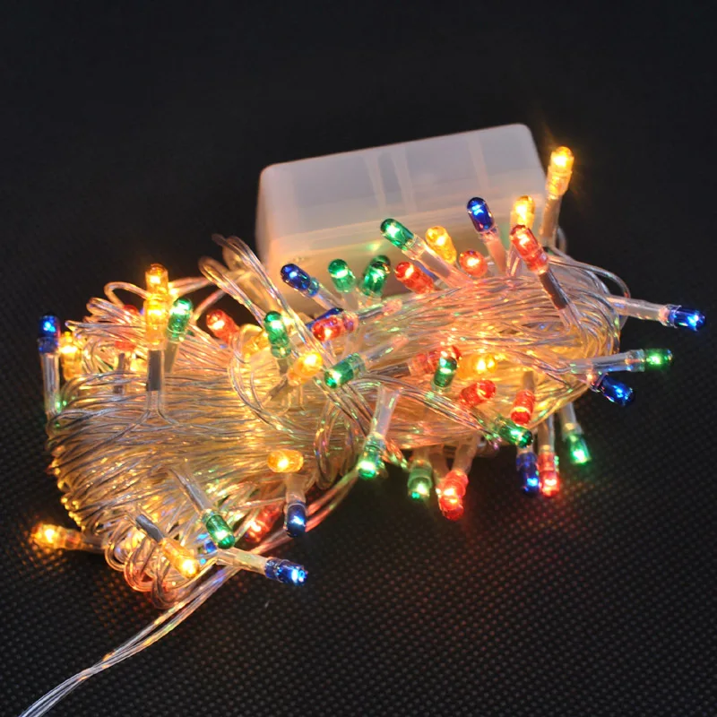 Christmas Supplies LED String Lights Flashing Light Christmas Lighting Chain Decorative Lights Starry Lighting Chain 10 Off-whit
