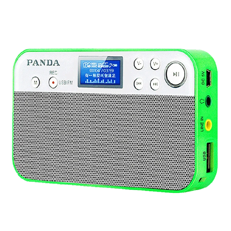 Портативный стерео динамик Walkman FM-радио с часами SD-картой MP3 музыкальный