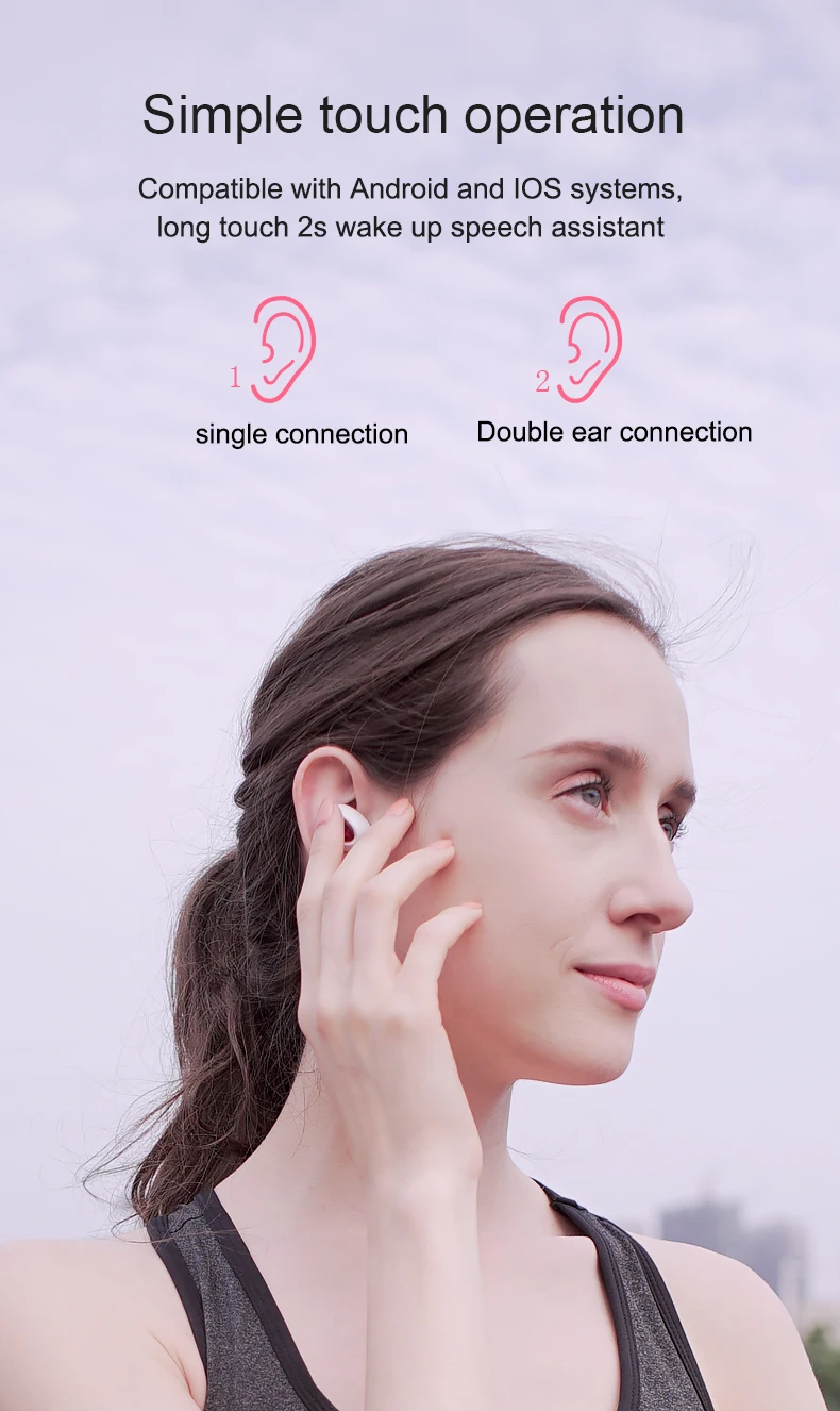 Bluetooth наушники гарнитура TWS tw10 беспроводные наушники цветной наушник медный кольцевой динамик с сенсорным управлением двойные наушники