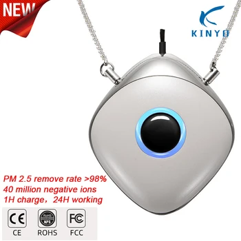 

Fashion Personal Wearable Air Purifier Necklace Mini Portable Air Freshener Ionizer Negative Ion Generator Low Noise for Family