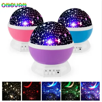 

Novelty Luminous Toys LED Rotating Star Projector Lighting Moon Starry Sky Children USB Baby Night Sleep Light Birthday Toys