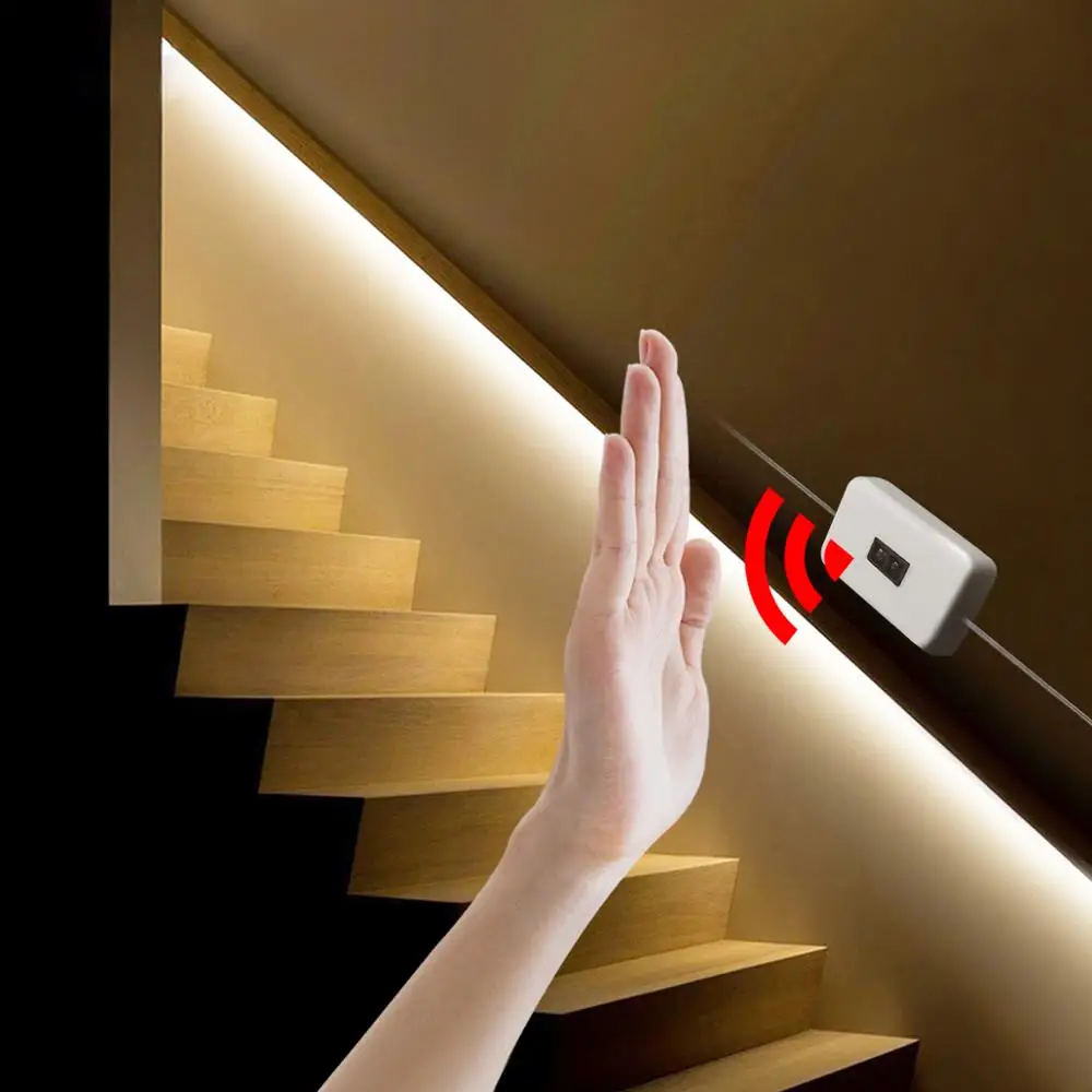 Under Cabinet Light Hand Sweep Switch USB LED Kithcen Lights Sensor Movement Detection closet Night Lamp Indoor led quarto | Освещение