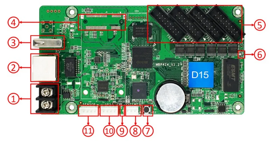 Лучшая цена Huidu HD-D35 с HUB75 D15 такси крыша автобус полноцветный rgb СВЕТОДИОДНАЯ вывеска панель контроллер карта с wifi 4G беспроводной gps