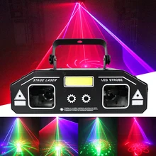 Wuzstar três-em-um projetor de digitalização a laser dmx512 controlador led efeitos híbridos controle de voz palco ktv mostrar decoração