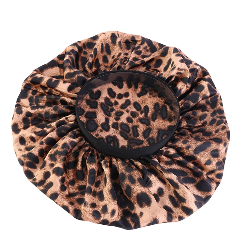 New Women Big Size Beauty print Satin Silky Bonnet Sleep Night Cap Head Cover Bonnet Hat for For Curly Springy Hair BlackTJM-408C Extra Large Print Satin Silky Bonnet Sleep CapTJM-408B Extra Large Print Satin Silky Bonnet Sleep Cap flapper headband