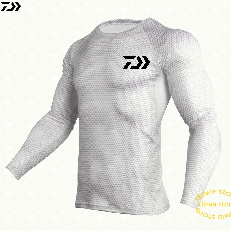 Spring Daiwa Fishing Suit Breathable Python Camouflage Summer Quick-Dry Fishing Clothes Men Hiking Camping Sport Clothing
