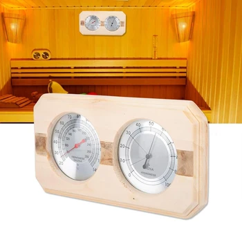 

Double Dial Thermometer Hygrometer Indoor Wall Hanging Temperature Humidity Monitor Meter Gauge Metal Measurement for Sauna Room