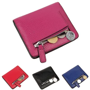 

Coin Purse Pink Wallet Women Small Fashion Casual Card Holder Large Capacity Pu Leather Wallet Women Mini Card Holder Rfid Zip