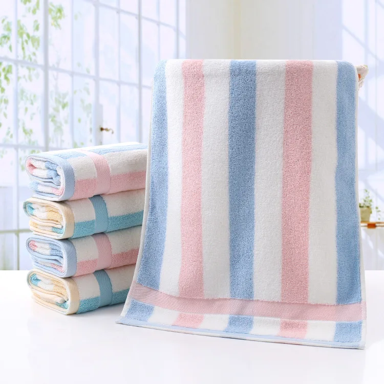 

Striped cotton towel bathroom towel plain striped cotton towel soft absorbent skin
