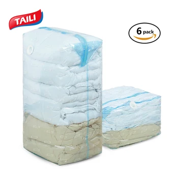 

6PCS Three-Dimensional Vacuum Bags For Quilt Bedding Cube Space Saver Storage Bag Wardrobe Closet Organizer No Leak