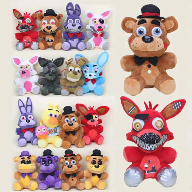 25CM Freddy Plush Foxy Chica Bonnie Springtrap Golden Freddy Fazbear plush soft Stuffed  Dolls kids toy 1