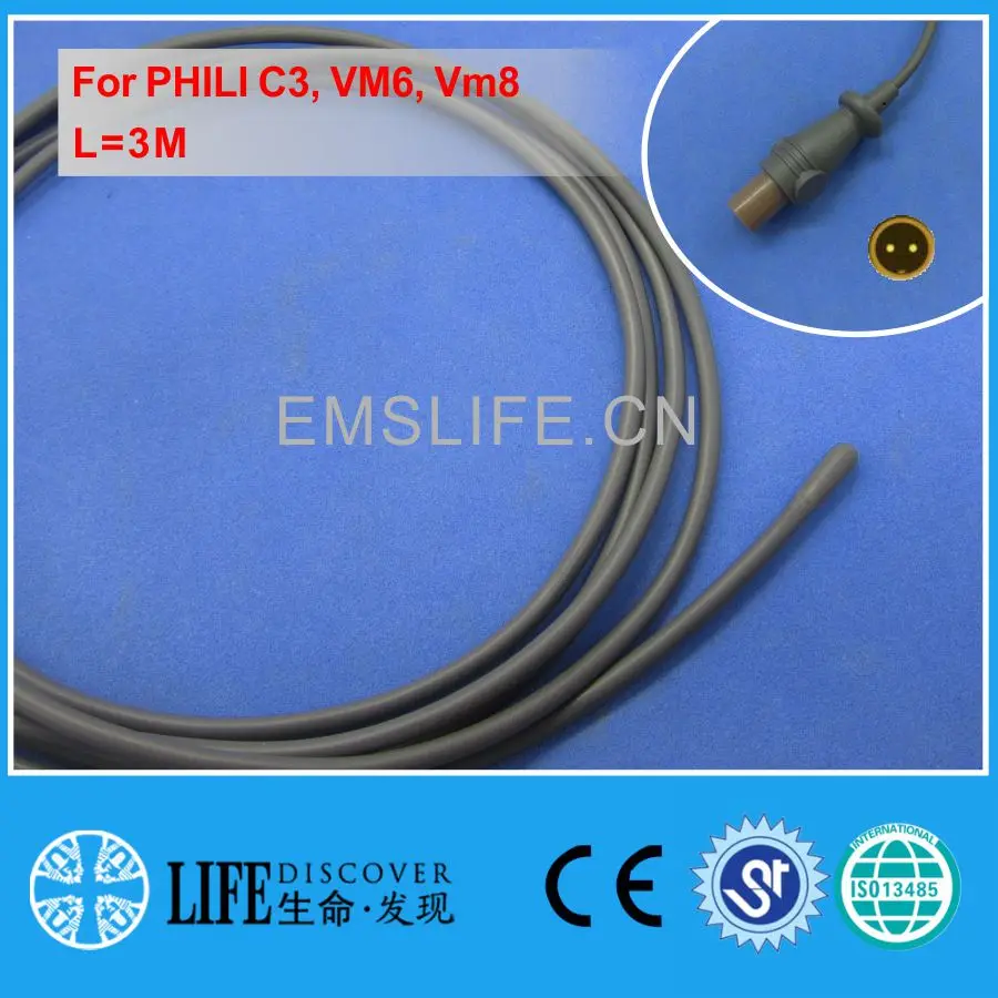 

2019-Adult esophageal or rectal temperature probe for PHILI C3, VM6, VM8 patient monitor