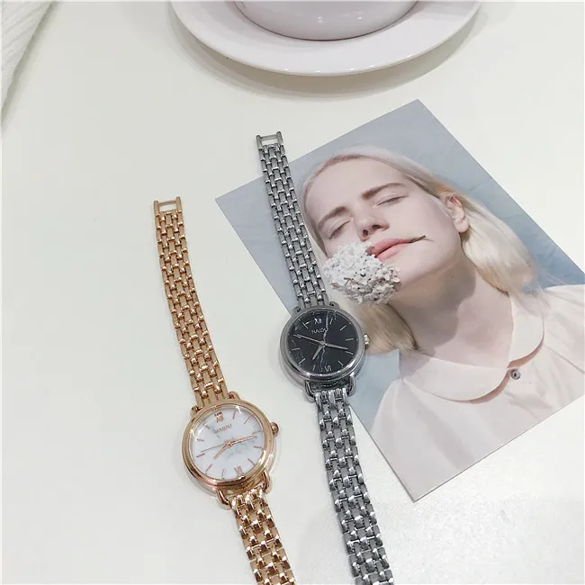 Women Fashion Luxury Golden Stainless Steel Watches Veins Dial Design Casual Ladies Wristwatches Female Quartz Clock Gifts