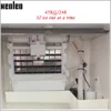 Xeoleo Commercial Ice maker 45KG/24h Ice machine 32 pcs Cube ice each time 20min make ice for Cafe/Bubble tea shop 6kg Storage 3
