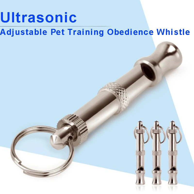 

1pc Puppy Pet Dog Whistle Ultrasonic Adjustable Training Obedience Whistles Puppy Cats Supersonic Sound Pitch Trainning Flutes