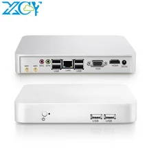 Xcy mini pc intel celeron 1007u computador escritório computação linux win 10 7 hdmi wifi usb minipc linux fino cliente micro pentium 2117