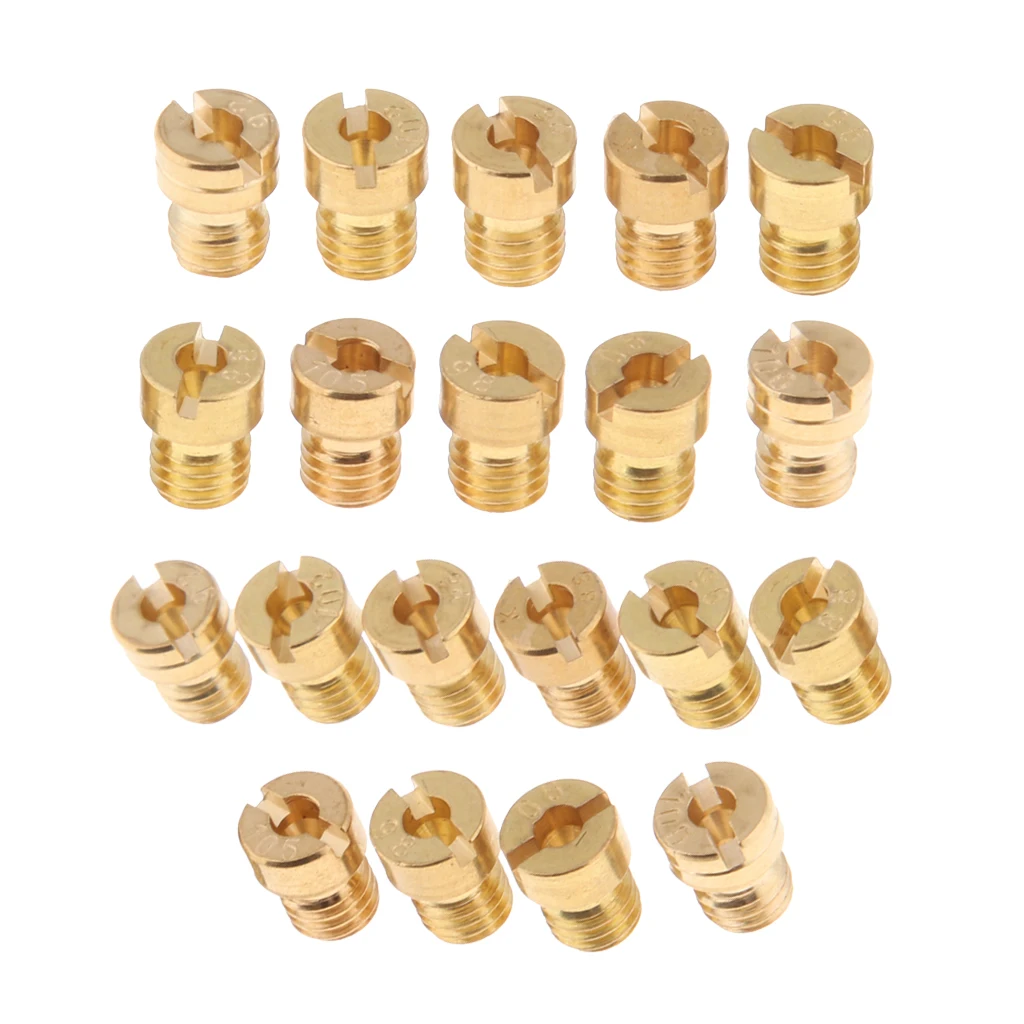20pcs M5x0.8 Carburetor Main Jet Kit 85 88 90 92 94 95 98 100 102 105 Size Replacement for GY6 49cc 50cc Scooters ATV Carb 20pcs M5x0.8 Carburetor Main Jet Kit 85 88 90 92 94 95 98 100 102 105 Size Replacement for GY6 49cc 50cc Scooters ATV Carb