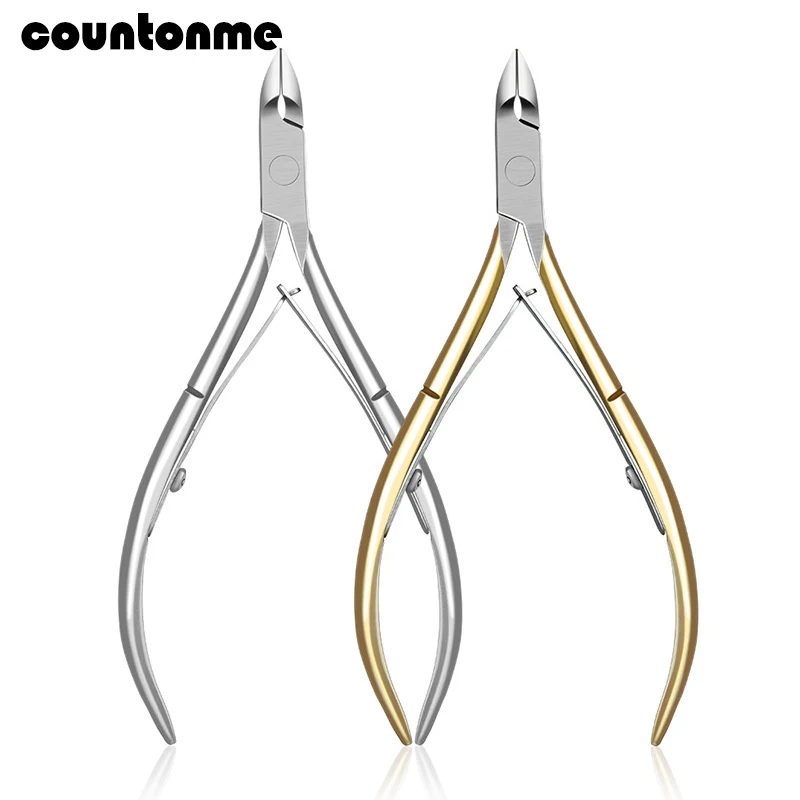 

Stainless Steel Nail Cuticle Scissors Fingernail Toenail Cuticle Nipper Trimming Golden Sliver Handle Dead Skin Clipper Manicure