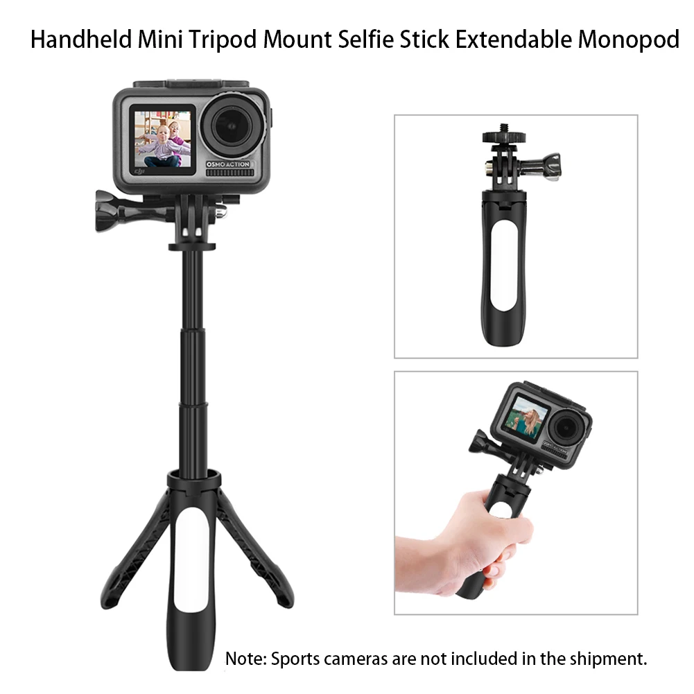 Mini Handheld Accessory Photography Extension Pole Portable Selfie Stick Sports Camera Durable Tripod Non Slip For OSMO ACTION