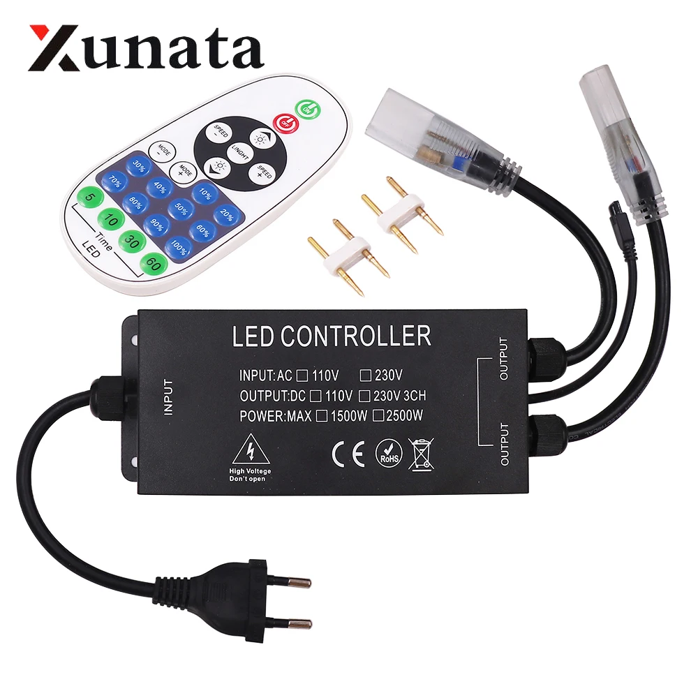 US110V ЕС AU Великобритания 220 В диммер с 23key RF пульт дистанционного управления 1500 Вт