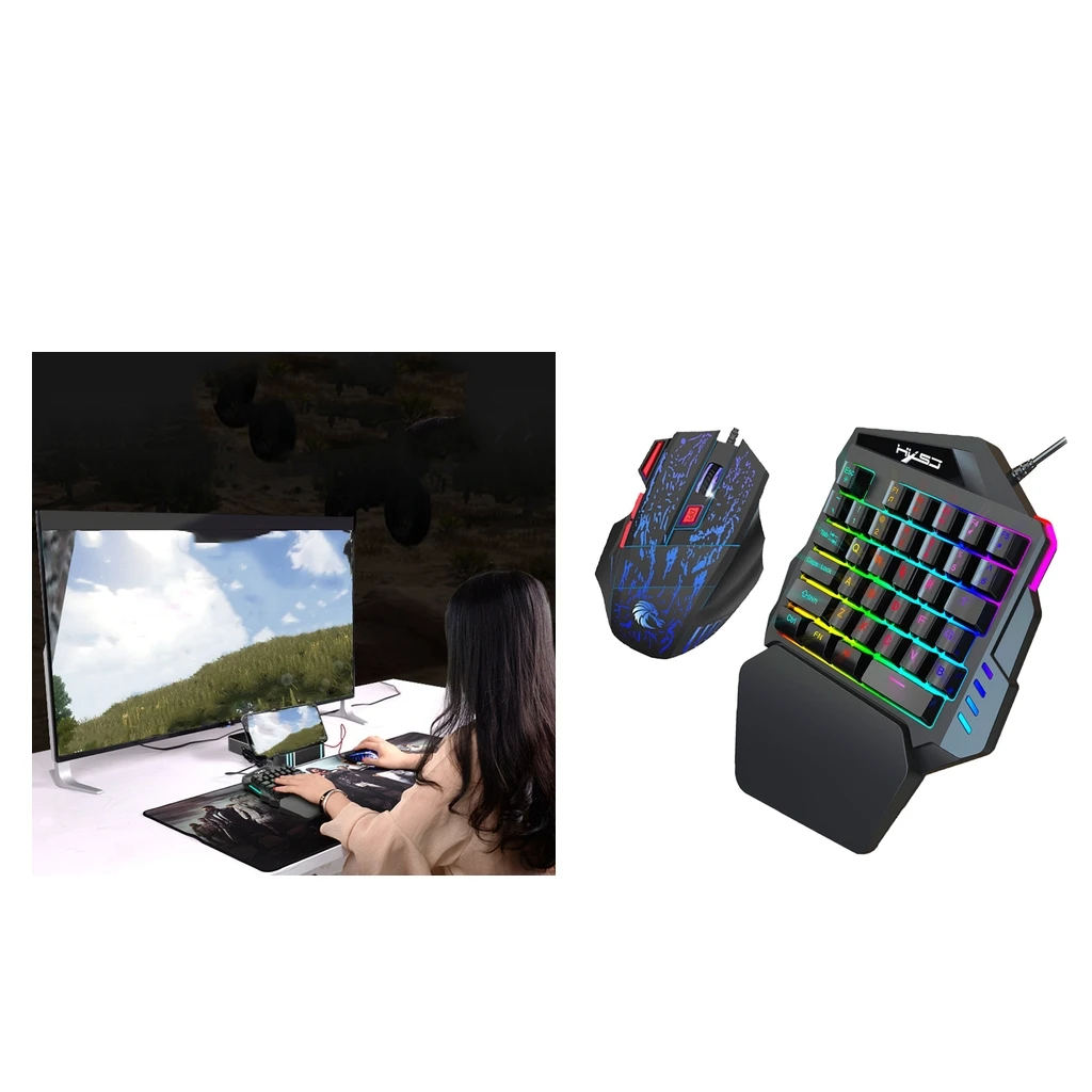 35 Keys One Hand Keyboard Ergonomic Gaming Single Hand Keyboard PC Gamer Dedicated Game Mechanical Feel Game Keyboard