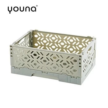 

Multi-Purpose Plastic Storage Baskets Stackable Desktop Sundries Storage Box Foldable Organization Organizer Box For Home Use