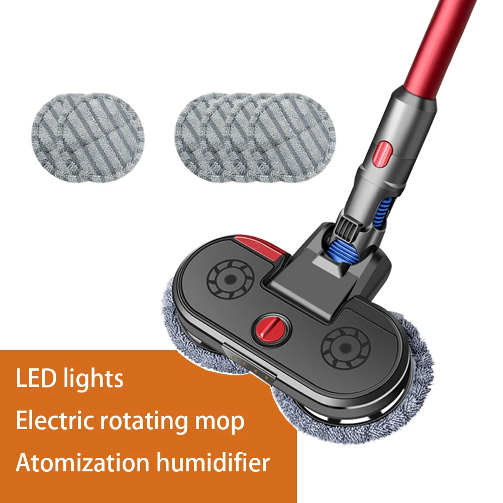 For Dyson v7v8v10v11 wireless vacuum cleaner mop head electric mop brush head to clean wet and dry mopping brush  LED lights