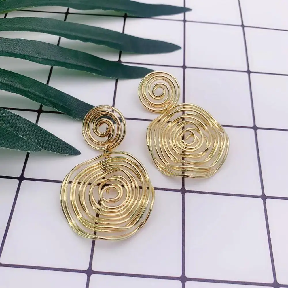 GOLD EARRINGS FASHION JEWELRY WEDDING PARTY GIFTS FEMALE ACCESSORIES GOOD QUALITY | Украшения и аксессуары