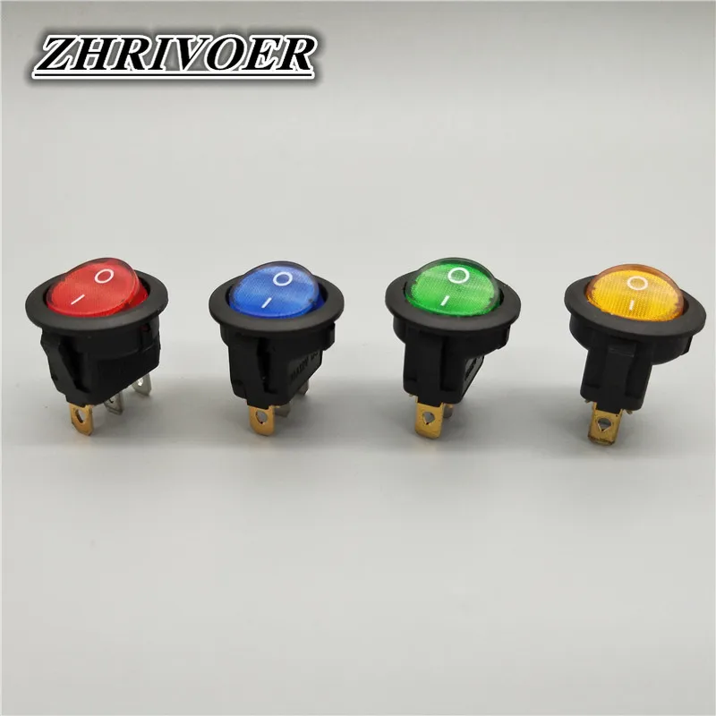 

20mm KCD1 Led Switch 20A 12V Light Power Switch Car Button Lights ON/OFF 3pin Round Rocker Switch